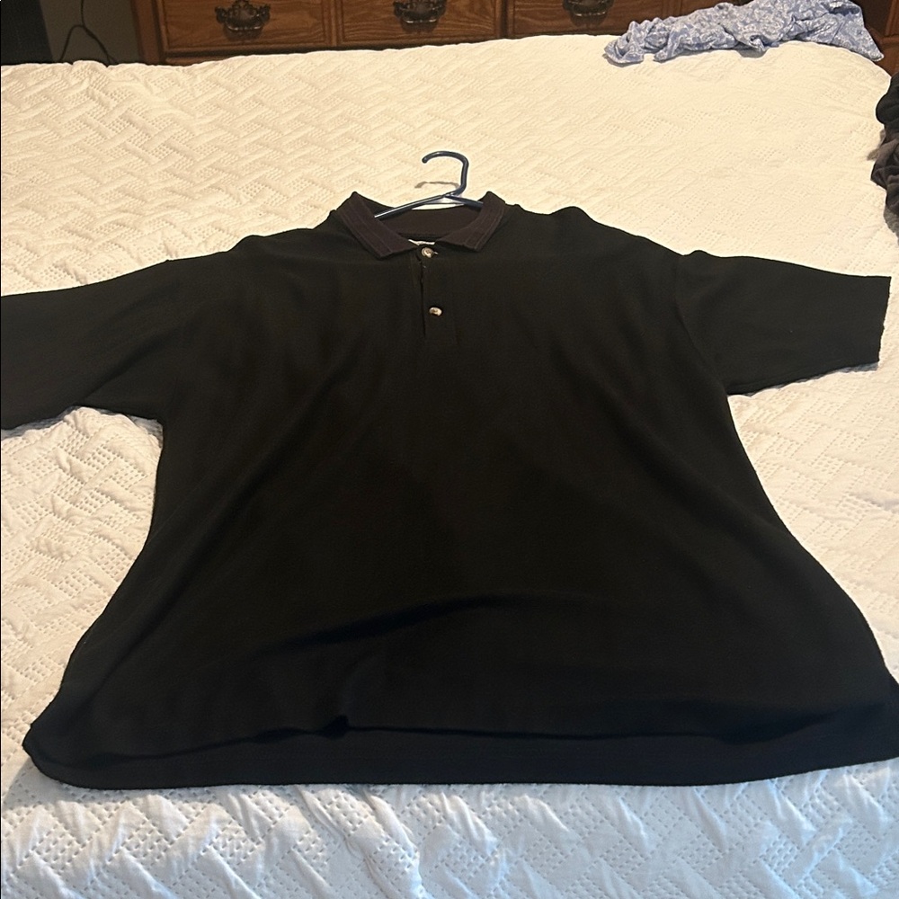 Men's Black Polo Shirt - Classic Short Sleeve